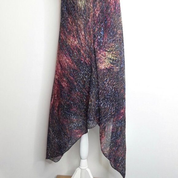Cache Celestial Multi Color One Shoulder Dress EUC sz 12 - Picture 4 of 9
